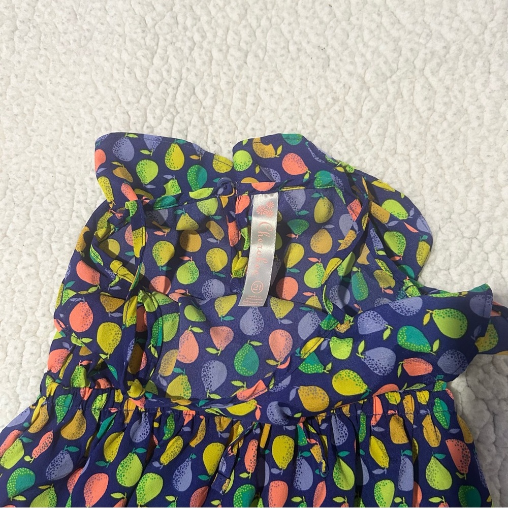 Colorful Pear Print Dress - Picture 6 of 10